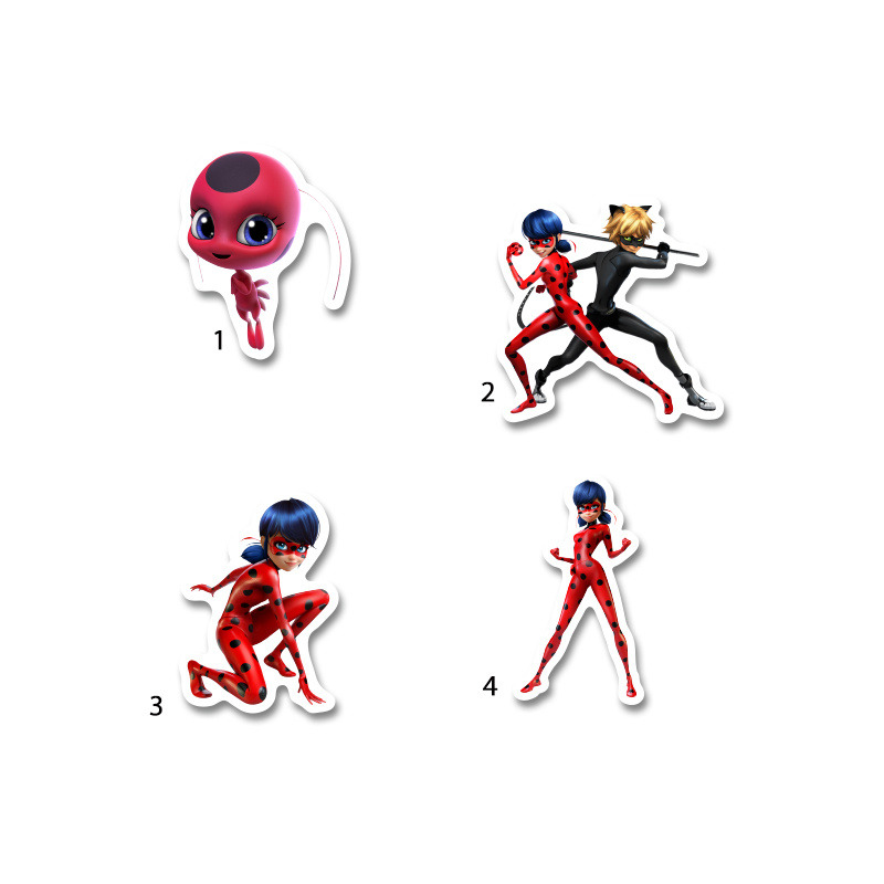 Διακοσμητική φιγούρα Miraculous LadyBug 5cm Ξύλινη/1τμχ