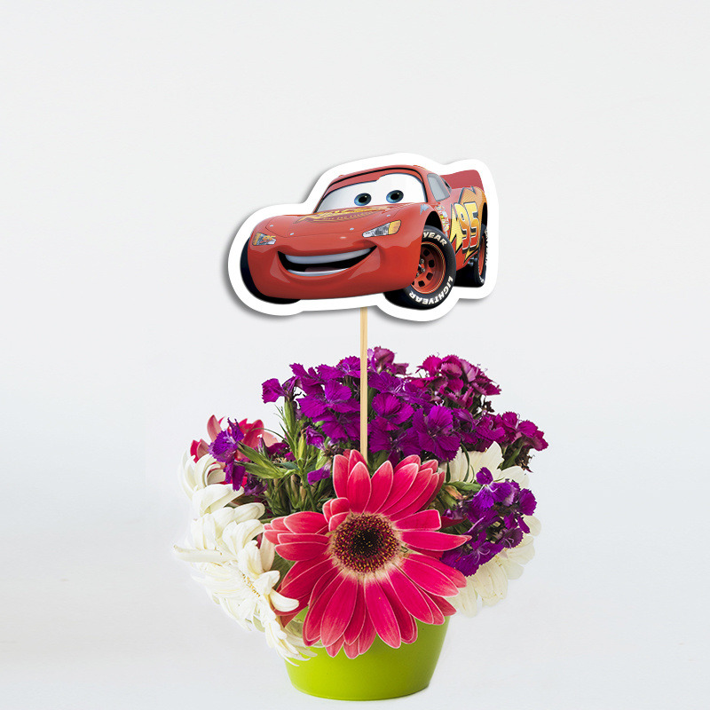 Διακοσμητικό Τοππερ McQueen χάρτινο για το τραπέζι/ 20cm