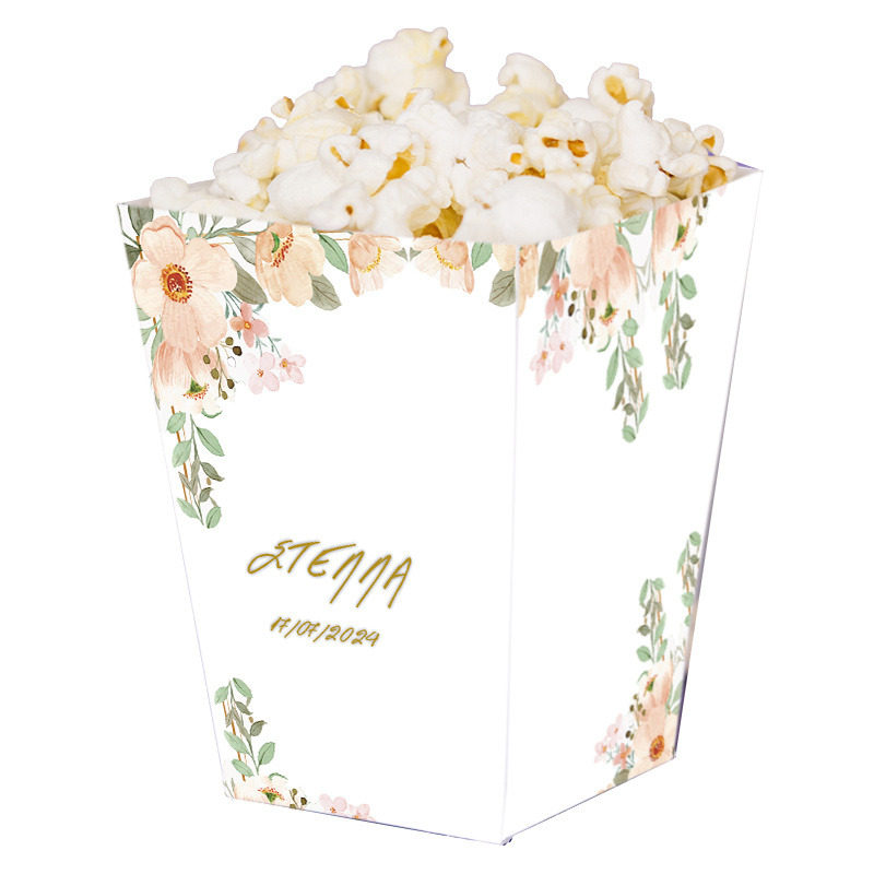 Κουτί Pop Corn με όνομα Boho Birthday 15cmx9cmx9cm