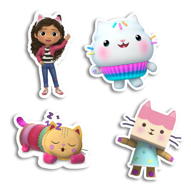 Αυτοκόλλητα Gabby's Dollhouse 10cm / 8τμχ