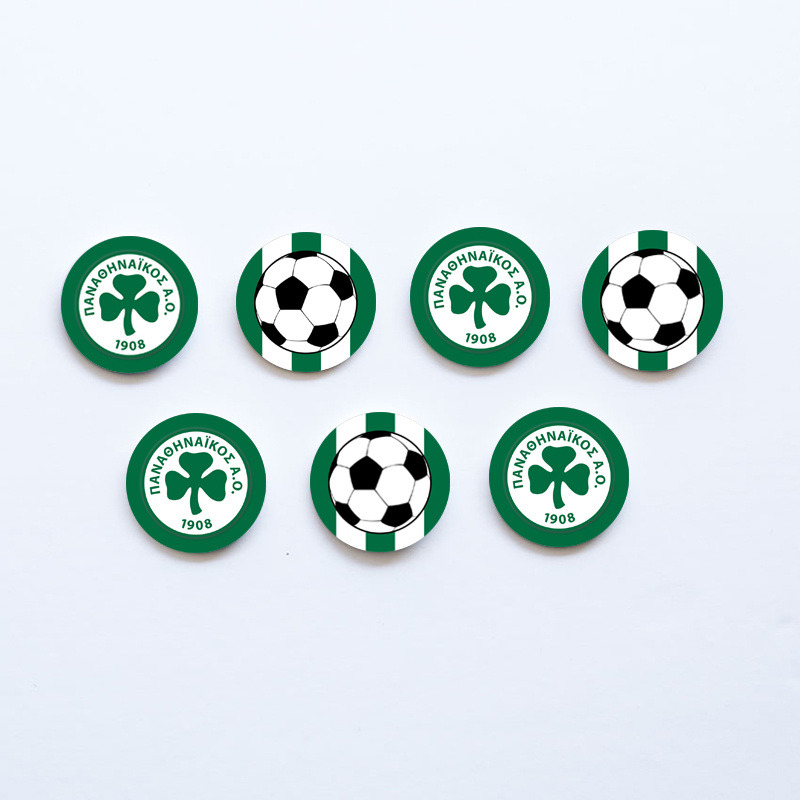 Ξύλινες Κονκάρδες Παναθηναϊκός / 8τμχ