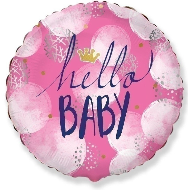 Μπαλόνι Φοιλ 18  Hello Baby Girl  / 46 εκ