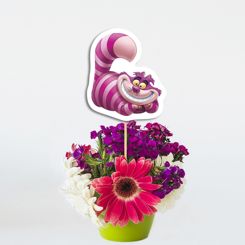 Διακοσμητικό Topper Αλίκη στη χώρα των θαυμάτων χάρτινο 20cm