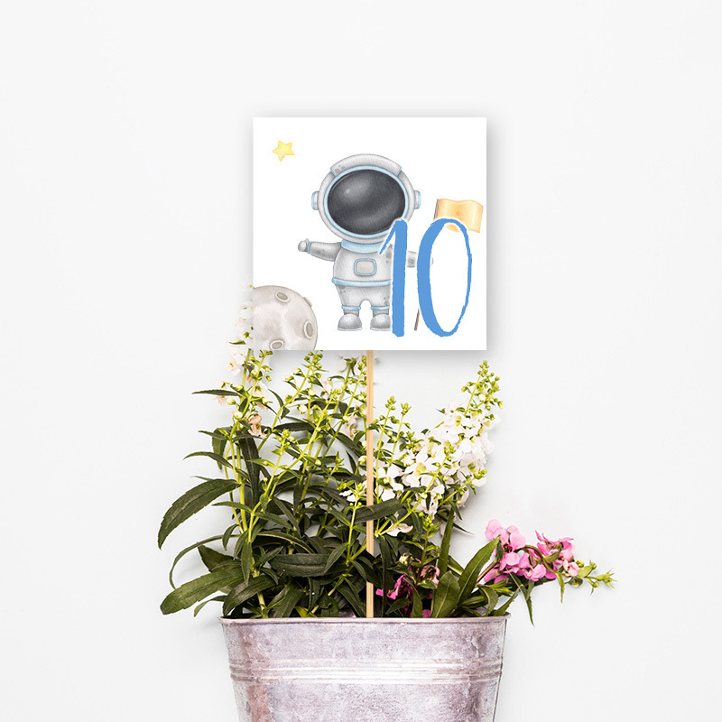 Αρίθμηση τραπεζιού Αστροναύτης τετράγωνο