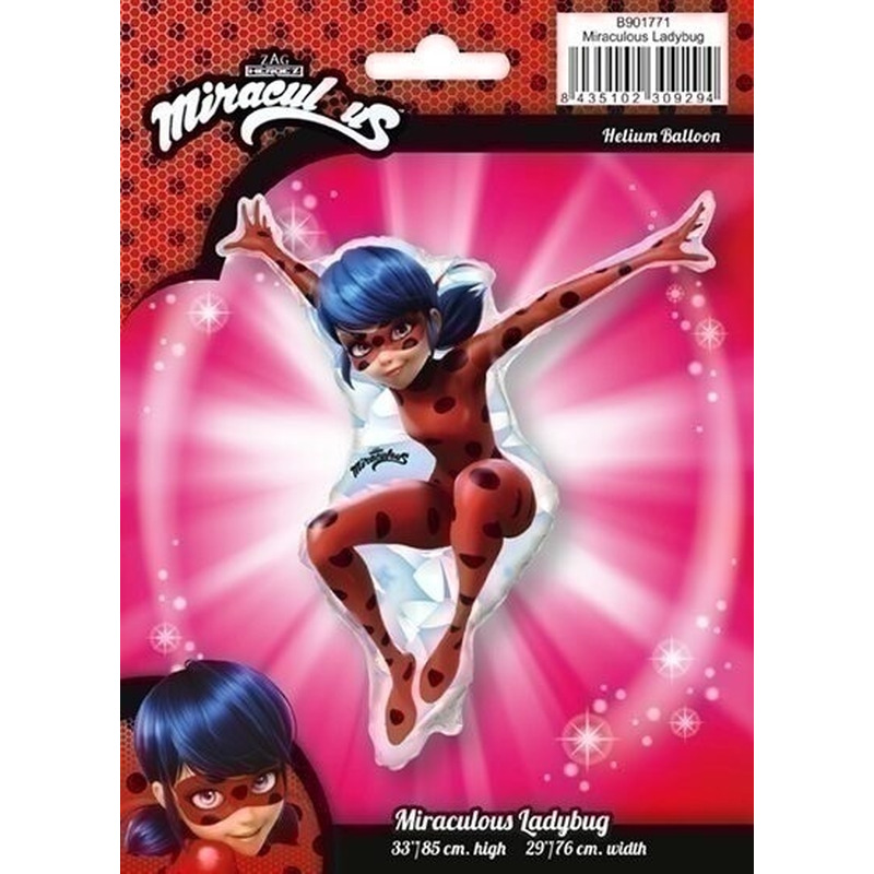 Μπαλ. Φοιλ Σχήμα Miraculous LadyBug - Συσκευασμένο