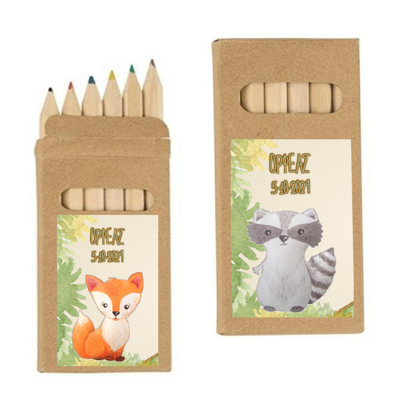 Ξυλομπογιές Ζωάκια Δάσους με όνομα