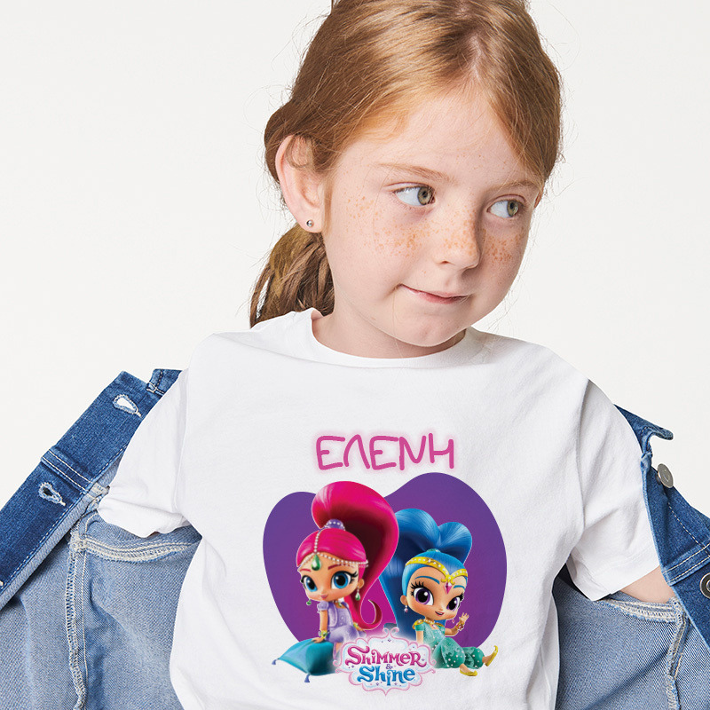 Παιδικό T-shirt Shimmer & Shine για κορίτσι με όνομα