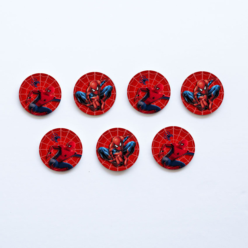 Ξύλινες Κονκάρδες Spiderman / 8τμχ