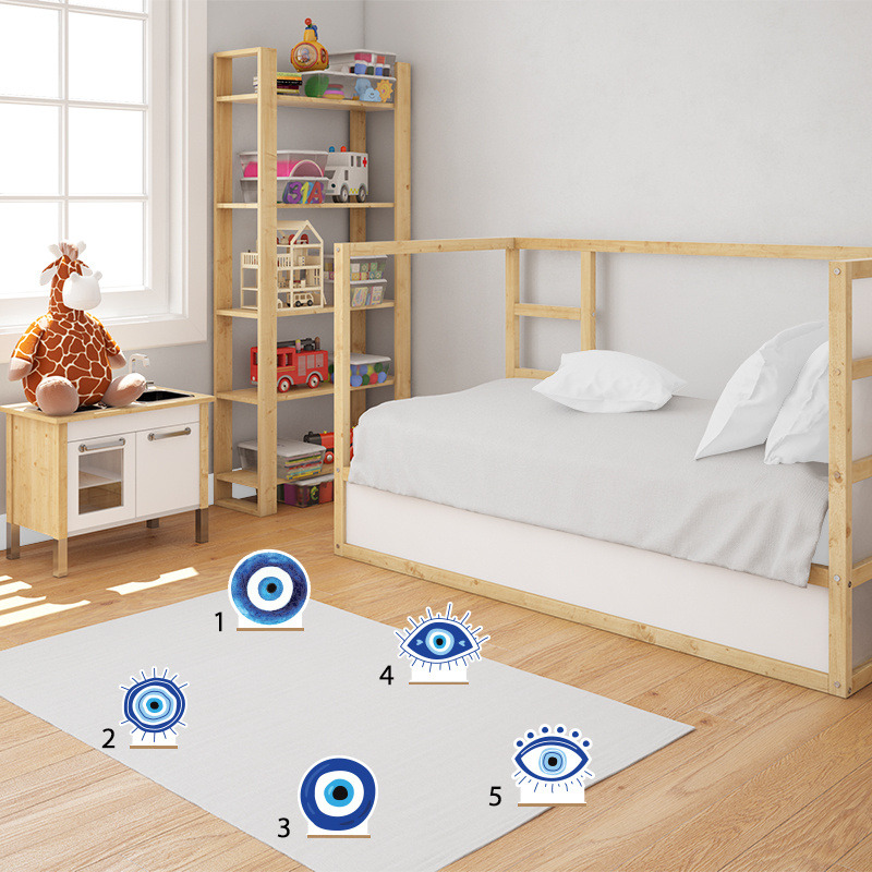 Διακοσμητική φιγούρα Μάτι Αγόρι 20cm Ξύλινη με βάση/1 τμχ