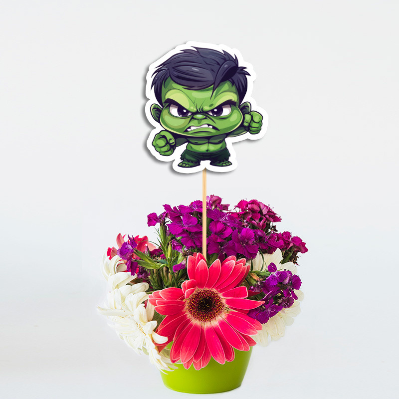 Διακοσμητικό Topper Baby Hulk χάρτινο 20cm