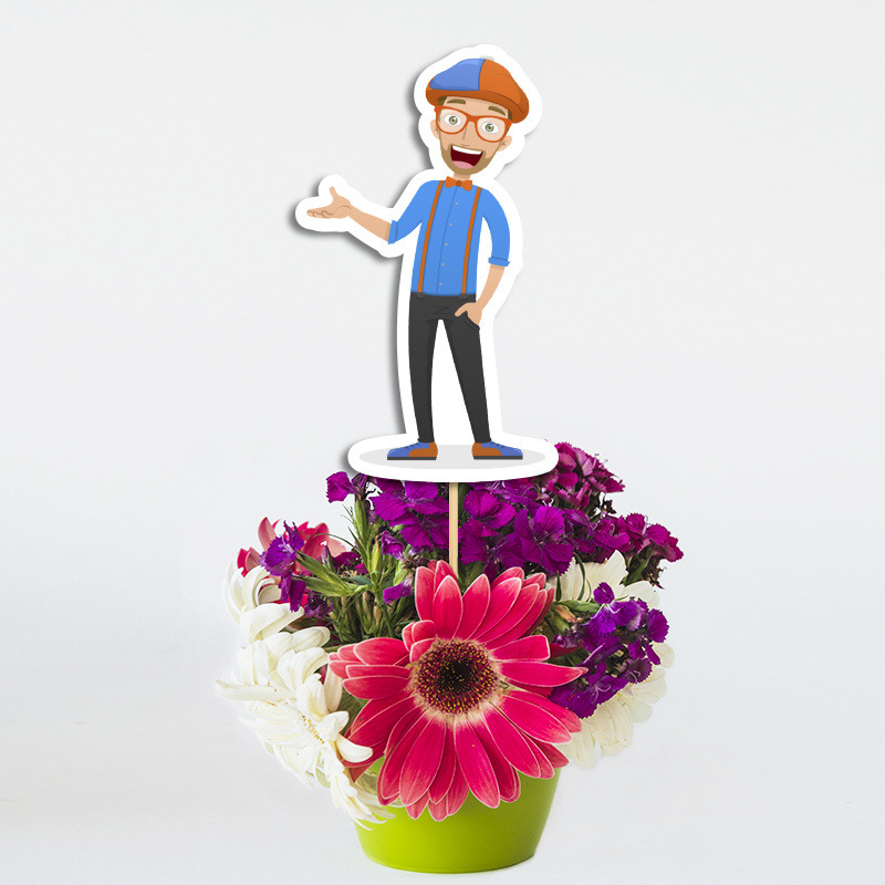 Διακοσμητικό Τοππερ Blippi χάρτινο για το τραπέζι/ 20cm