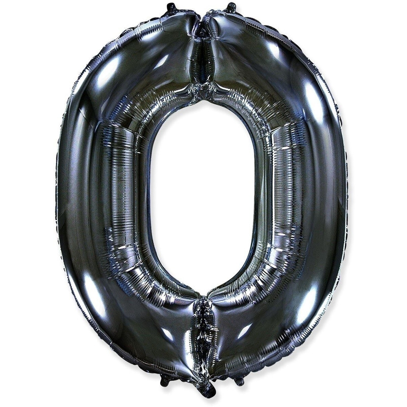 Μπαλόνι Φοιλ Σχήμα Μαύρο Νούμερο 0 Ασυσκεύαστο