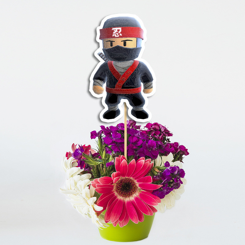 Διακοσμητικό Τοππερ Stumble Guys χάρτινο για τον Μπουφέ/ 20cm