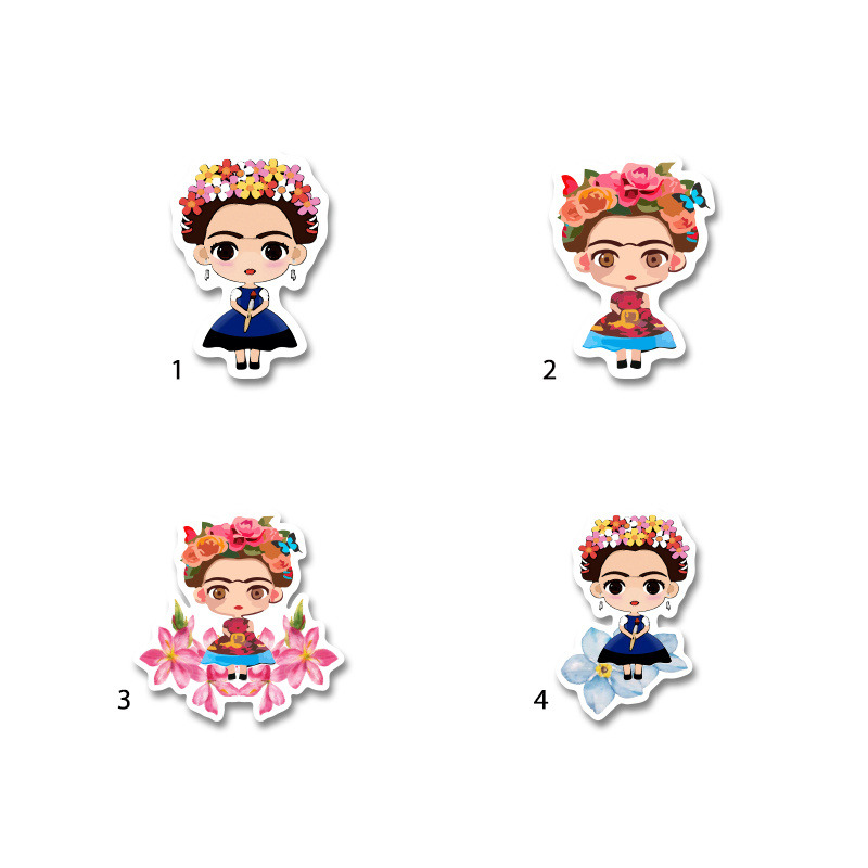 Διακοσμητική φιγούρα Frida Kahlo 5cm Ξύλινη/1τμχ