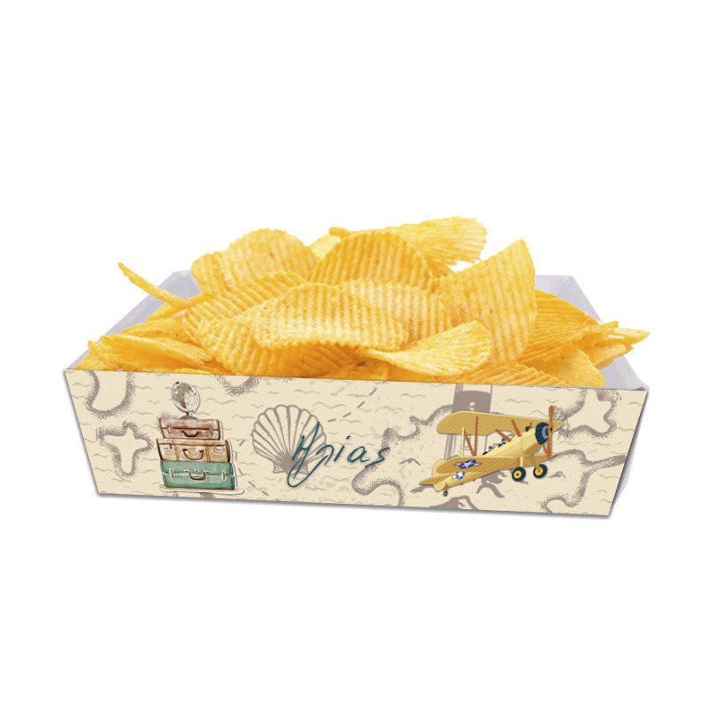 Κουτάκια για πατατάκια Ταξίδια με όνομα 8τμχ/ 15cmx10cmx4cm