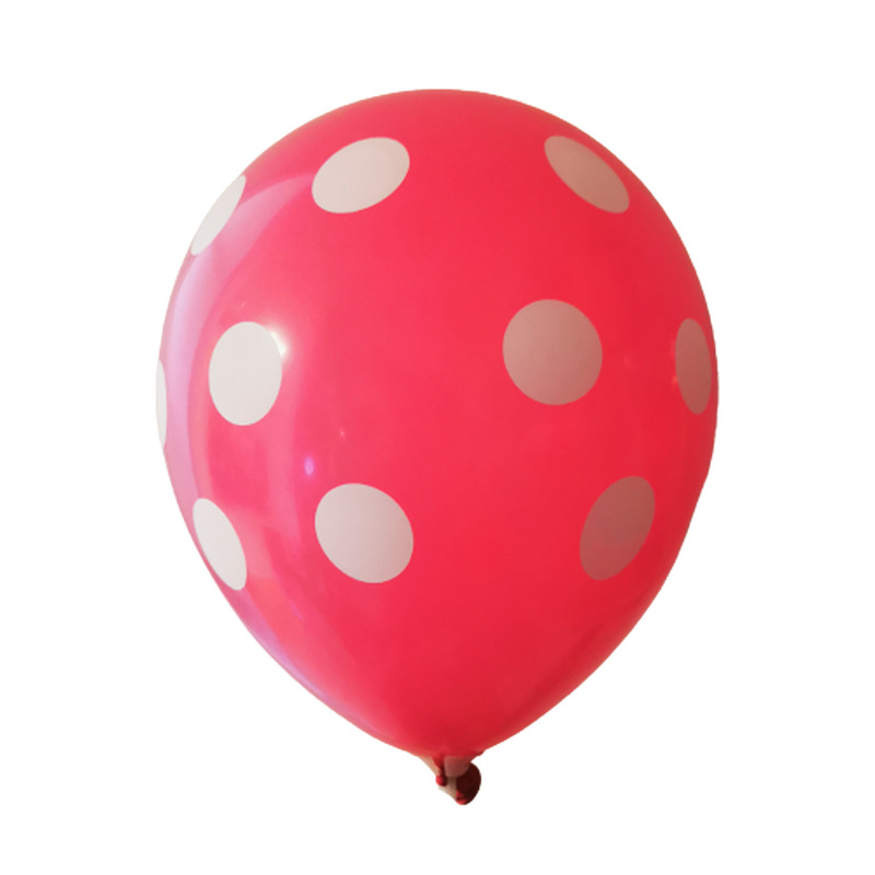 Μπαλόνια Decor R100 Πουά Φούξια /25 τεμ