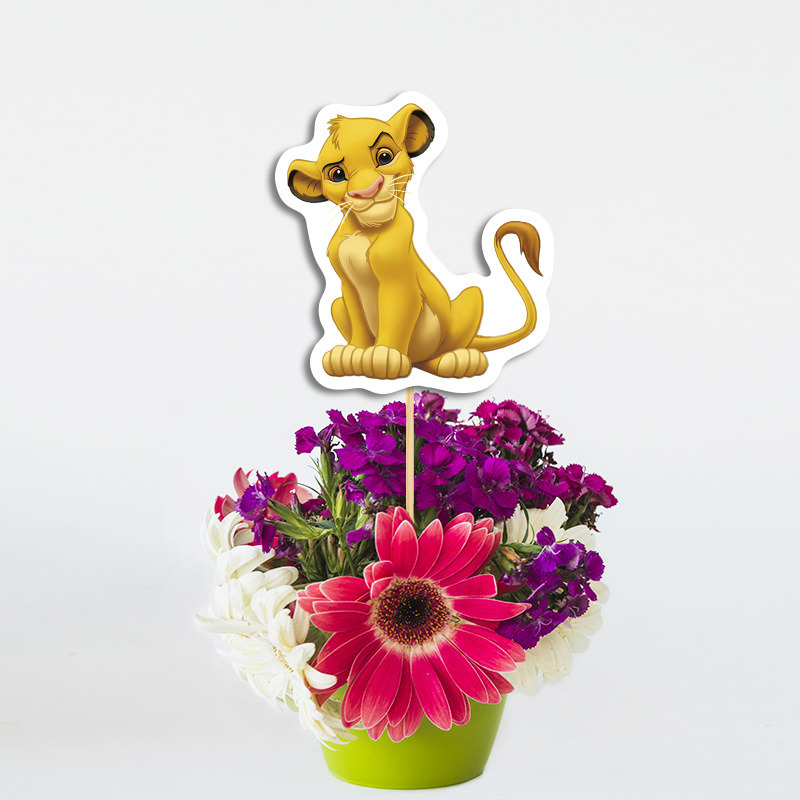 Διακοσμητικό Τοππερ Lion King χάρτινο για το τραπέζι/ 20cm