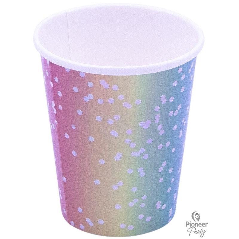 Ποτήρια Χάρτινα 250ml Rainbow Ombre /8 τεμ - Pride