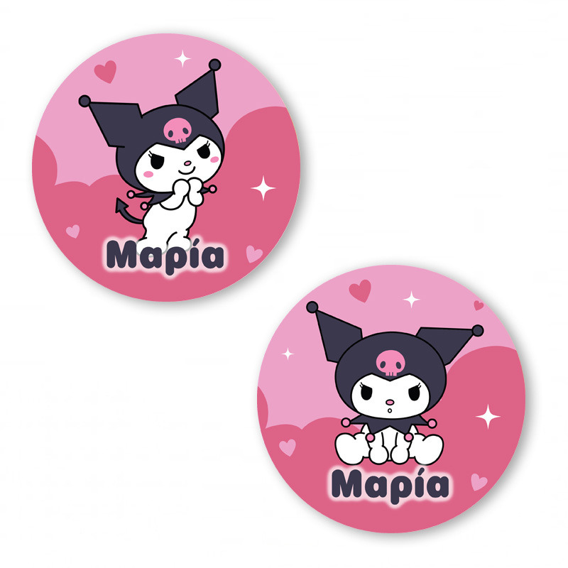 Αυτοκόλλητα με όνομα Kuromi / 2τμχ