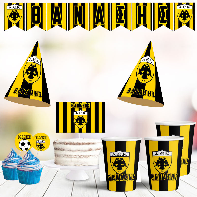 Σετ πάρτυ με όνομα ΑΕΚ / 8 ατόμων