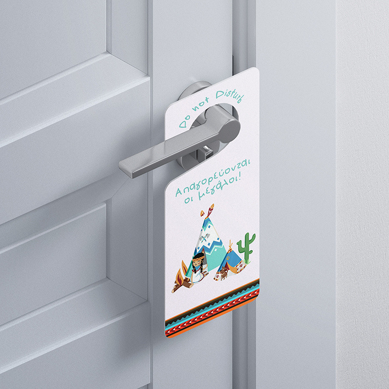 Ξύλινο Διακοσμητικό Ινδιάνος  “Do not disturb”