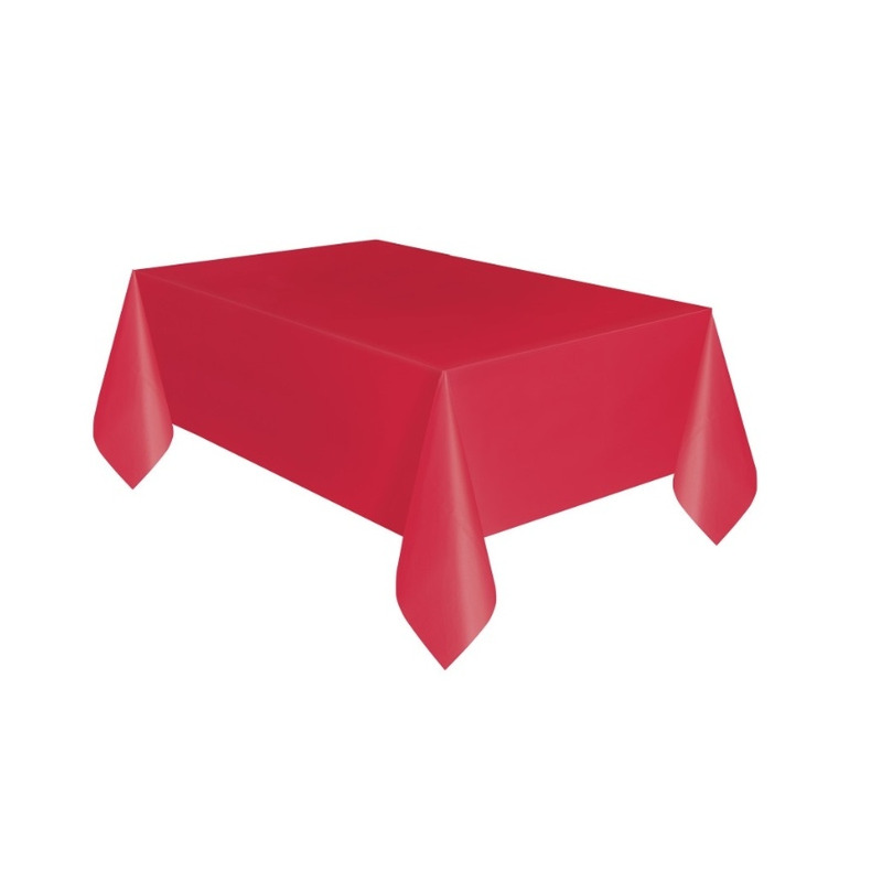Τραπεζομάντηλο πλαστικό Κόκκινο - Red / 137 x 274 εκ