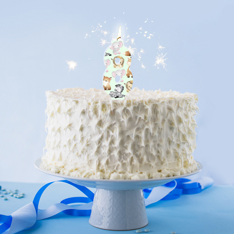 Κερί Νούμερο 8 Ζωάκια Ζούγκλας