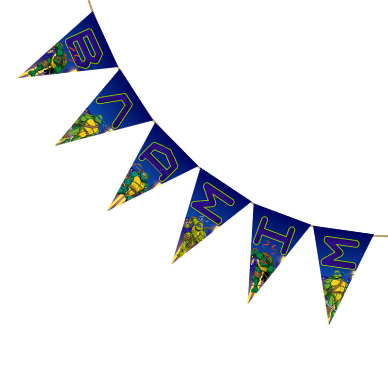 Σημαιάκια με όνομα Χελωνονιντζάκια τρίγωνα