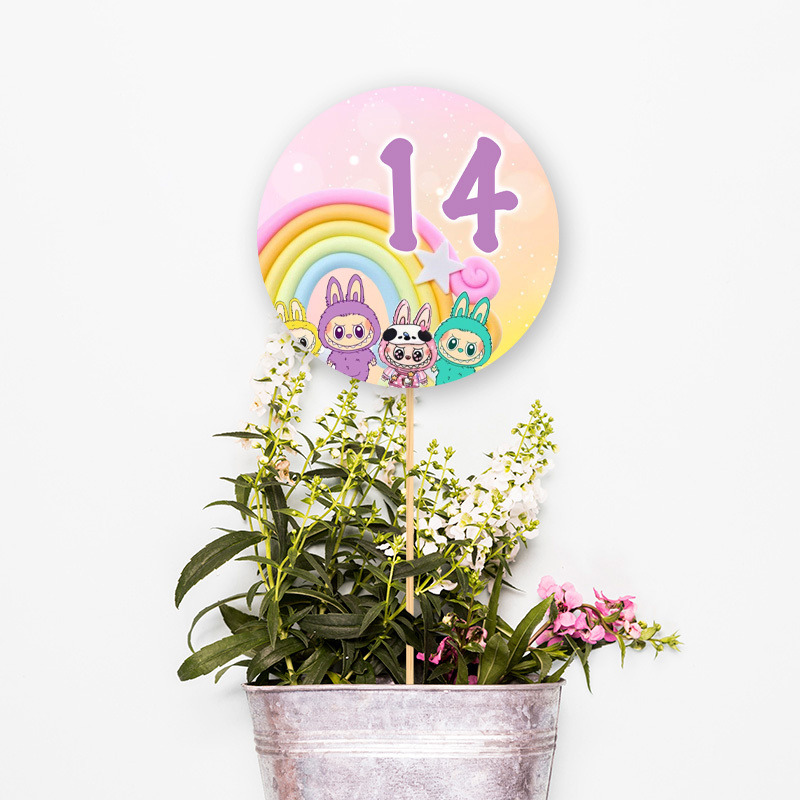 Αρίθμηση τραπεζιού Labubu κύκλος 13cm