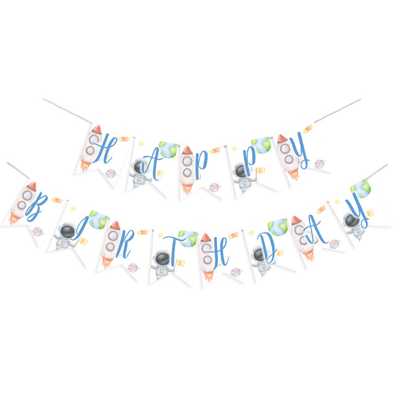 Γιρλάντα Γράμματα Αστροναύτης Happy Birthday