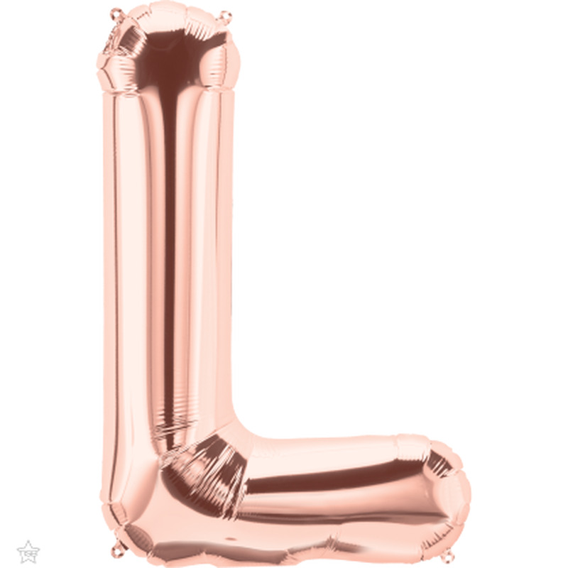 Μπαλόνι Φοιλ Γράμμα  L  Ροζ Χρυσό 34/ 86εκ