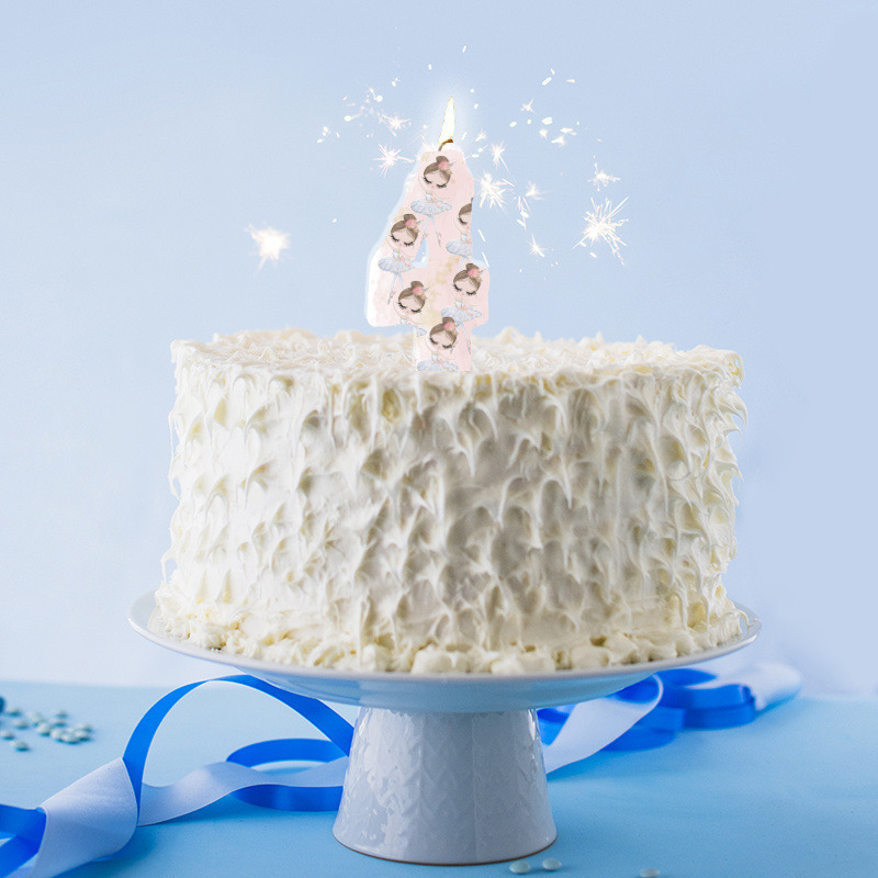 Κερί Νούμερο 4 Μπαλαρίνα Pastel