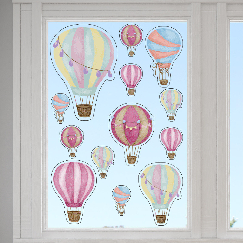 Αυτοκόλλητα τζαμιού Αερόστατο /10 τμχ