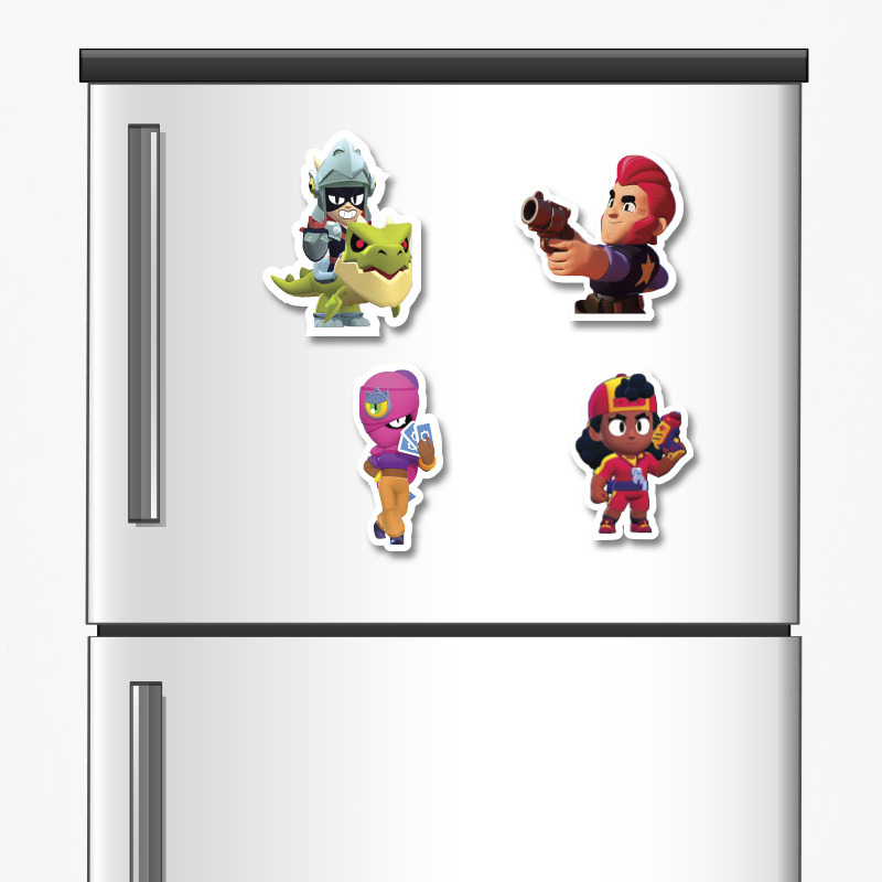 Ξύλινα μαγνητάκια Brawl Stars 5cm/ 4τμχ