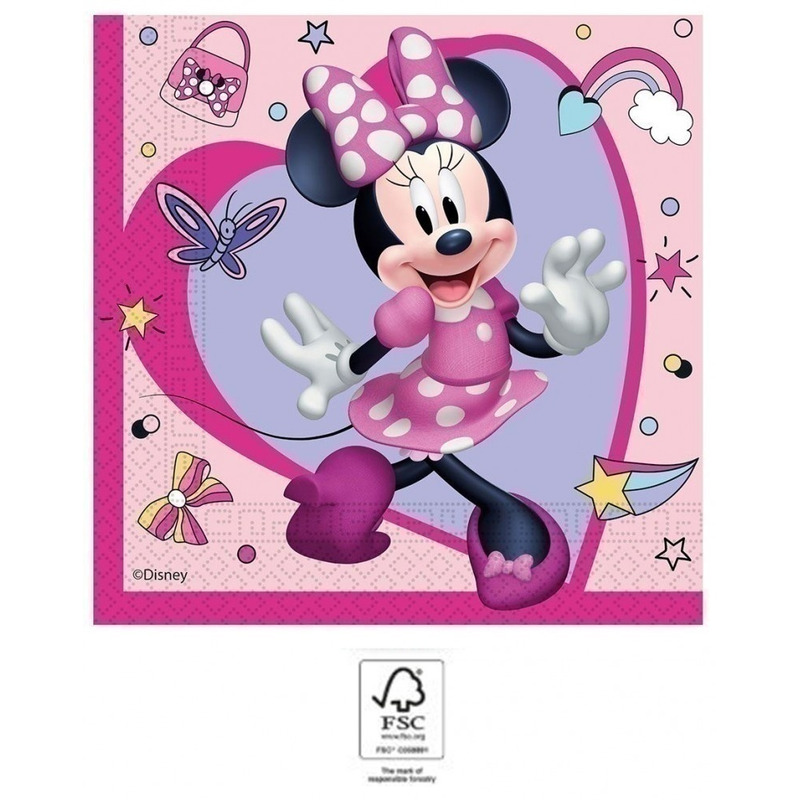 Χαρτοπετσέτες φαγητού Minnie fabulous 33×33 cm/20 τεμ