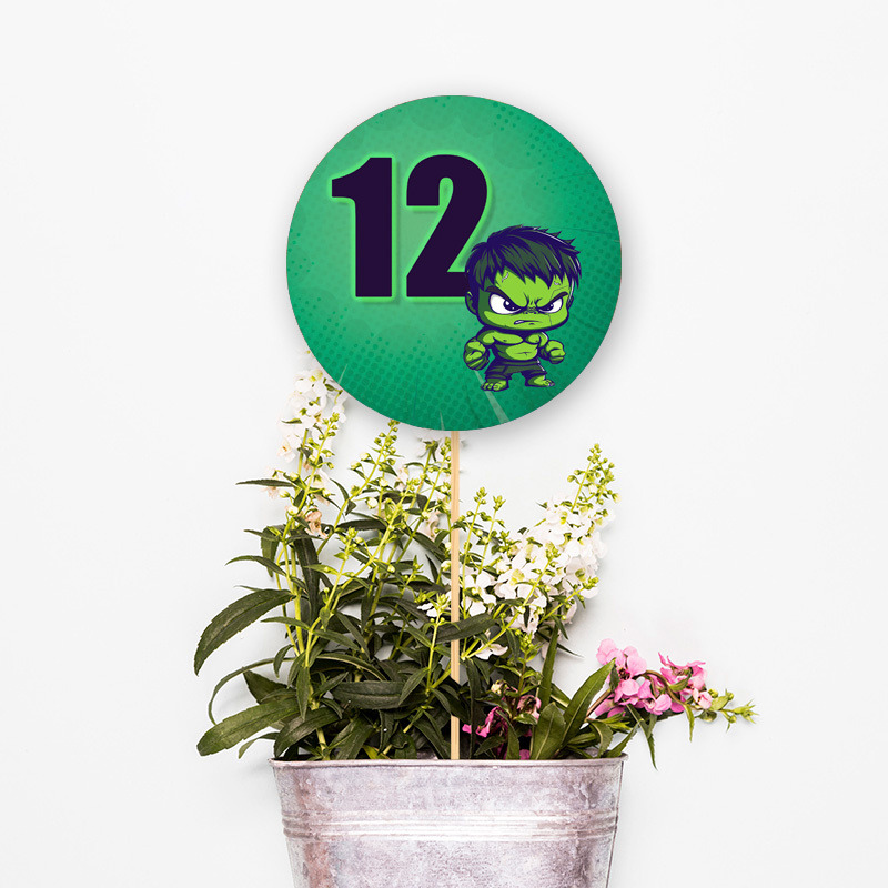 Αρίθμηση τραπεζιού Baby Hulk κύκλος 13cm