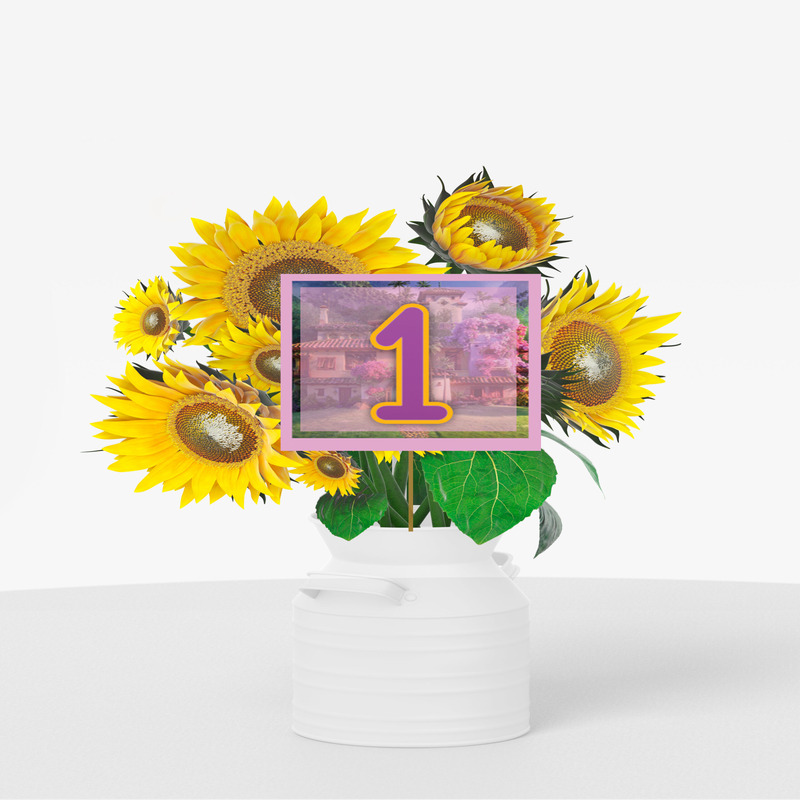 Αρίθμηση τραπεζιού Encanto τετράγωνο