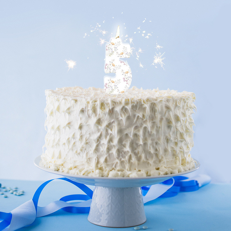 Κερί Νούμερο 5 Floral Pastel