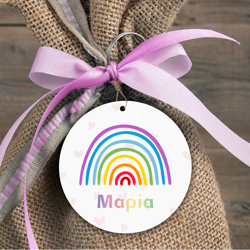 Ξύλινη φιγούρα για μπομπονιέρα Retro Rainbow