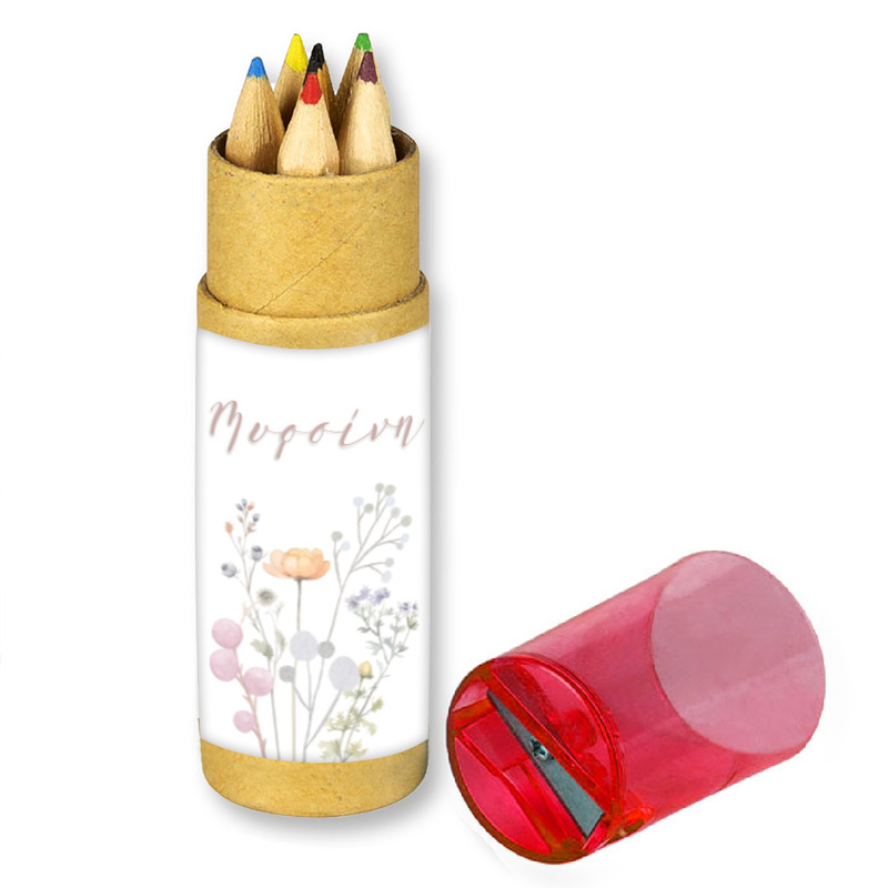 Floral Pastel Ξυλομπογιές με όνομα