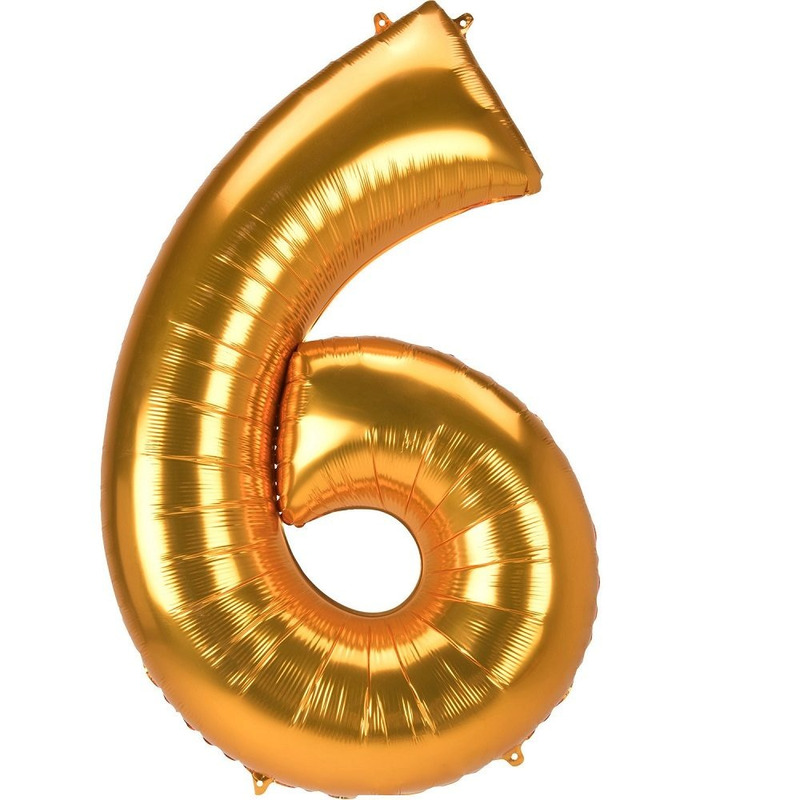 Φοιλ Jumbo Χρυσό Νούμερο 6 / 83εκ Χ 137εκ ύψος