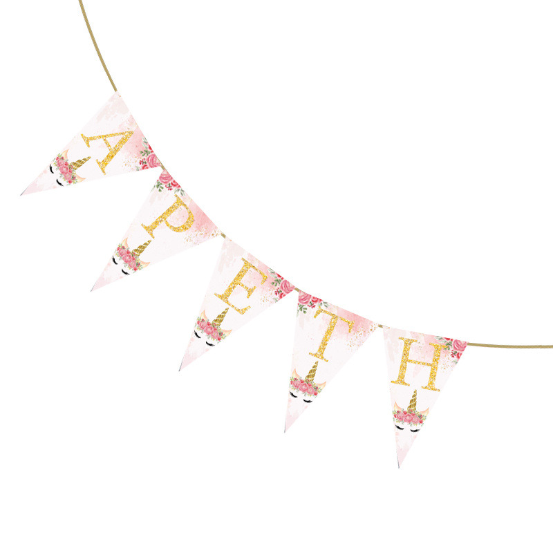 Σημαιάκια με όνομα Unicorn τρίγωνα