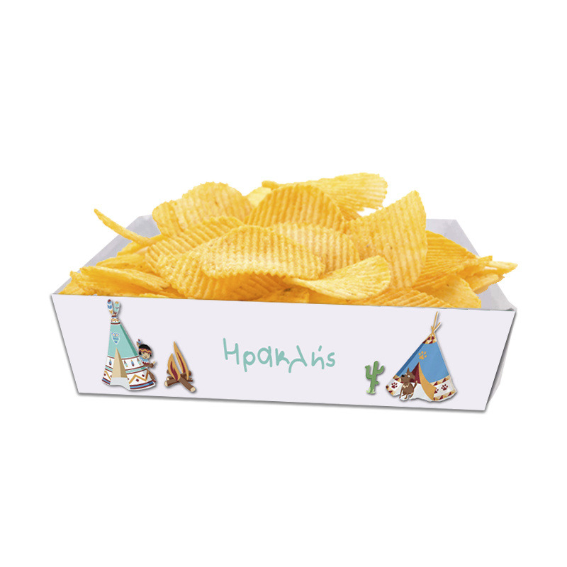 Κουτάκια για πατατάκια Ινδιάνος με όνομα 8τμχ/ 15cmx10cmx4cm