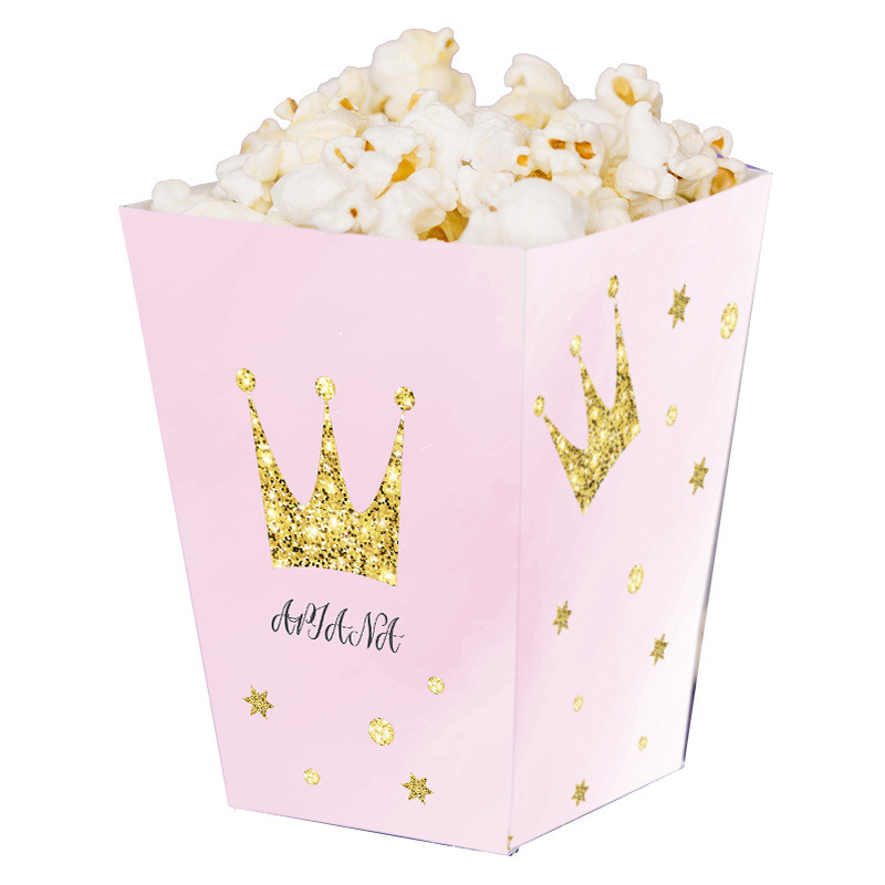 Κουτί Pop Corn με όνομα Κορώνα 15cmx9cmx9cm