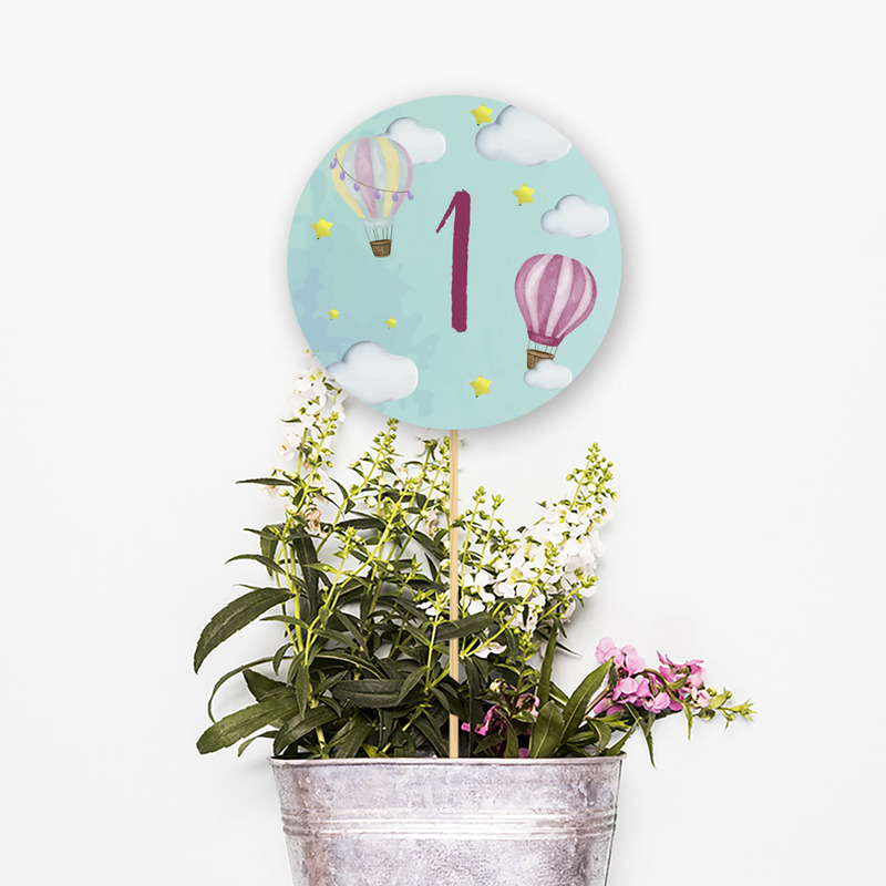Αρίθμηση τραπεζιού Αερόστατο κύκλος 13cm