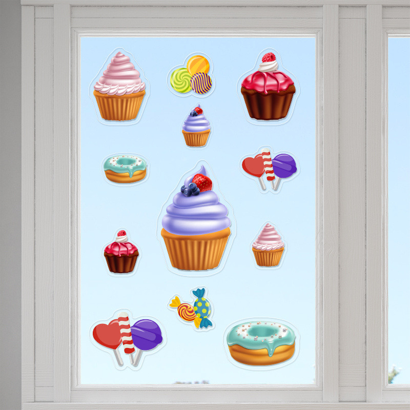 Αυτοκόλλητα τζαμιού Sweet Shop /10 τμχ