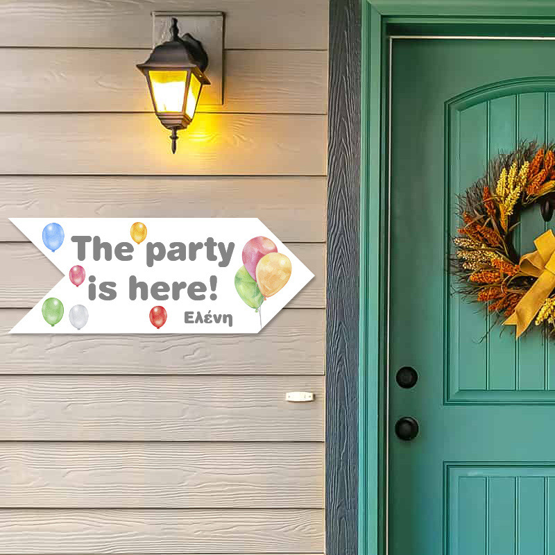 Ξύλινη Πινακίδα Pastel με όνομα βελάκι/40cm*15cm