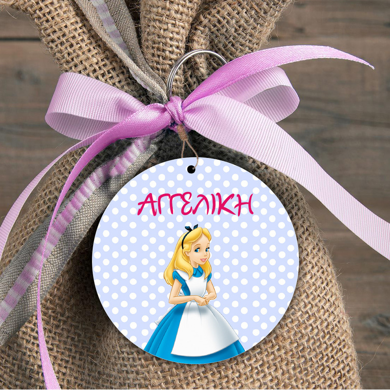 Ξύλινη φιγούρα Αλίκη στη Χώρα των Θαυμάτων για μπομπονιέρα