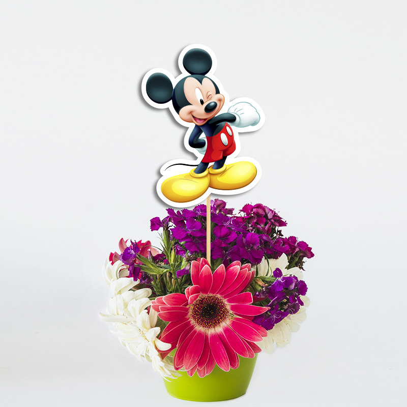 Διακοσμητικό Τοππερ Mickey χάρτινο για το τραπέζι/ 20cm