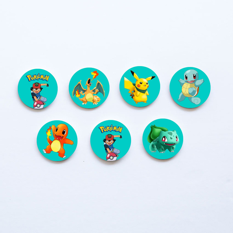 Ξύλινες Κονκάρδες Pokemon / 8τμχ